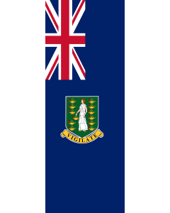 Drapeau: bannière drapau avec tunnel sans crochets Vierges britanniques !Îles Vierges britanniques |  portrait flag | 6m² | 400x150cm 