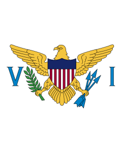 Flag: Virgin Islands, U.S. |  landscape flag | 0.375m² | 4sqft | 50x75cm | 1.5x2.5ft 