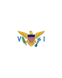 Vertical Hanging Swivel Crossbar Banner Flag: Virgin Islands, U.S. |  portrait flag | 3.5m² | 38sqft | 300x120cm | 10x4ft 