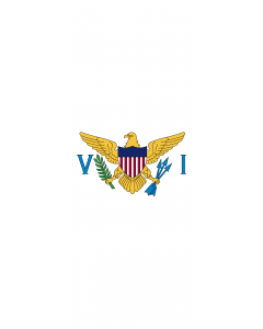 Bandiera: Vertical striscione banner Isole Vergini americane |  bandiera ritratto | 6m² | 400x150cm 