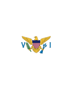 Vertical Hanging Swivel Crossbar Banner Flag: Virgin Islands, U.S. |  portrait flag | 6m² | 64sqft | 400x150cm | 13x5ft 