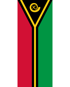 Banner-Flagge:  Vanuatu  |  Hochformat Fahne | 3.5m² | 300x120cm 