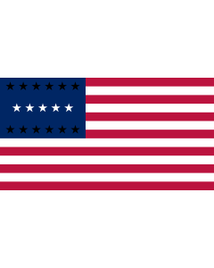 Flag: 17 Star US Flag  Unofficial |  landscape flag | 1.35m² | 14.5sqft | 85x160cm | 33x60inch 