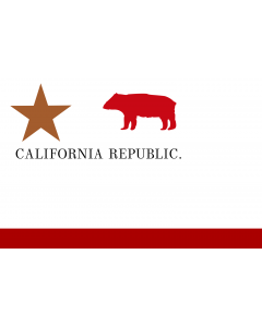 Flag: 1stBearFlag | The original flag of the California Republic |  landscape flag | 1.35m² | 14.5sqft | 90x150cm | 3x5ft 