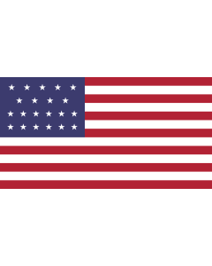 Flag: 21 Star US |  landscape flag | 1.35m² | 14.5sqft | 85x160cm | 33x60inch 