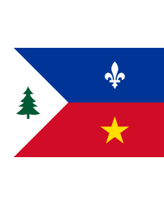 Bandera: L Acadie occidentale | L Acadie du Haut-Saint-Jean |  bandera paisaje | 1.35m² | 90x150cm 