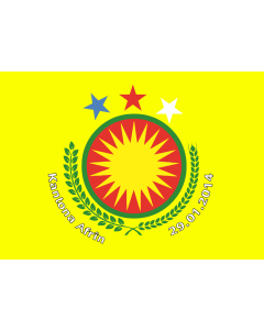Flag: Afrin Canton |  landscape flag | 1.35m² | 14.5sqft | 90x150cm | 3x5ft 