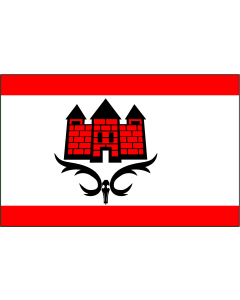Flag: Stadt  town  Ahrensburg in Schleswig-Holstein |  landscape flag | 1.35m² | 14.5sqft | 90x150cm | 3x5ft 