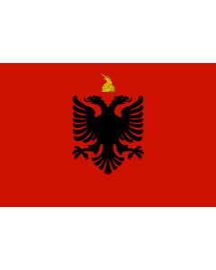 Flag: Albania  1934–1939 | Kingdom of Albania  1928-1939 |  landscape flag | 1.35m² | 14.5sqft | 90x150cm | 3x5ft 