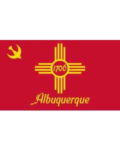 Flag: Albuquerque, New Mexico |  landscape flag | 1.35m² | 14.5sqft | 90x150cm | 3x5ft 