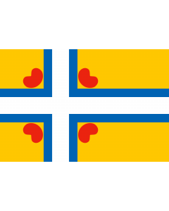 Flag: All Frisian flag  based on Scandinavian cross model |  landscape flag | 1.35m² | 14.5sqft | 90x150cm | 3x5ft 