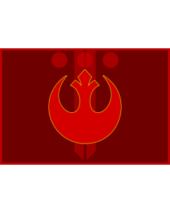 Flag: Version of the Banner of the Alliance to Restore the Republic  SWG |  landscape flag | 1.35m² | 14.5sqft | 90x150cm | 3x5ft 