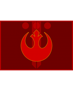 Flag: Version of the Banner of the Alliance to Restore the Republic  SWG |  landscape flag | 1.35m² | 14.5sqft | 90x150cm | 3x5ft 
