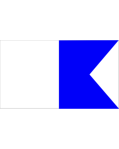 Flag: Alpha Dive | Alfa ou Alpha Flag, Diver down |  landscape flag | 1.35m² | 14.5sqft | 90x150cm | 3x5ft 