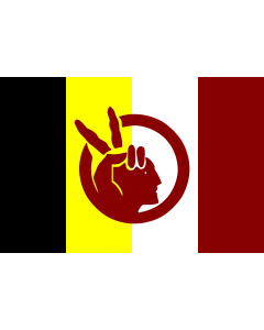 Flag: American Indian Movement |  landscape flag | 1.35m² | 14.5sqft | 90x150cm | 3x5ft 