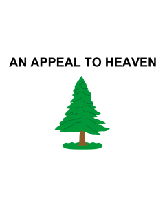 Flag: An Appeal to Heaven, Pine Tree Flag |  landscape flag | 0.375m² | 4sqft | 50x75cm | 1.5x2.5ft 