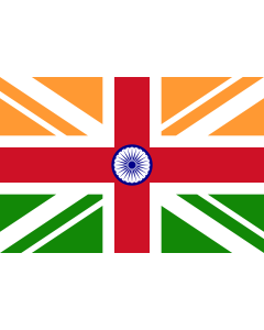 Bandera: Anglo Indian Indentity |  bandera paisaje | 1.35m² | 90x150cm 