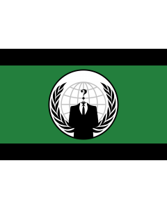 Tisch-Fahne / Tisch-Flagge: Anonymous | De facto flag for the Anonymous group | Principal drapeau/logo du groupe Anonymous | Facto de Anonymous | Anonymous-Gruppe | Dell organizzazione Anonymous 15x25cm