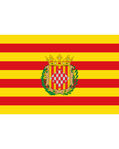 Flag: Antiga de la provincia de Girona | Provincia de Gerona  Cataluña |  landscape flag | 1.35m² | 14.5sqft | 90x150cm | 3x5ft 