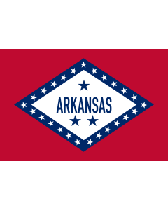 Flag: First official flag of the State of Arkansas |  landscape flag | 1.35m² | 14.5sqft | 90x150cm | 3x5ft 