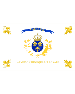 Flag: Armée Catholique et Royale de Vendée |  landscape flag | 1.35m² | 14.5sqft | 90x150cm | 3x5ft 