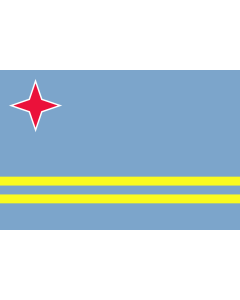 Flag: Aruba  alternative | Aruba |  landscape flag | 1.35m² | 14.5sqft | 90x150cm | 3x5ft 