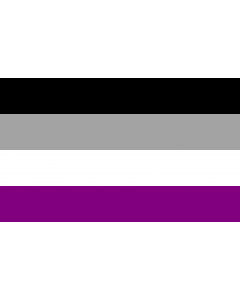 Flag: Asexual flag |  landscape flag | 1.35m² | 14.5sqft | 90x150cm | 3x5ft 