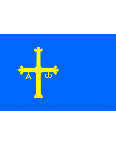 Flag: Asturias |  landscape flag | 1.35m² | 14.5sqft | 90x150cm | 3x5ft 