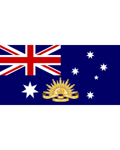 Flag: Australian Military Forces 1949-1954 |  landscape flag | 1.35m² | 14.5sqft | 80x160cm | 30x60inch 