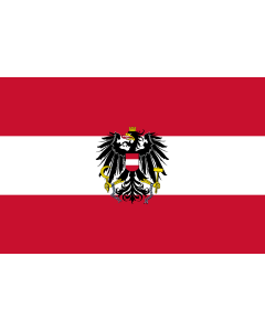 Flag: State flag of Austria in the Version of Dr |  landscape flag | 1.35m² | 14.5sqft | 90x150cm | 3x5ft 