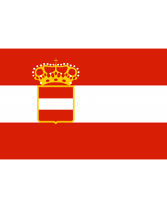 Flag: Merchant ensign of Austria-Hungary from 1786 until 1869 and naval and war flag of Austria-Hungary form 1880 until 1915 |  landscape flag | 1.35m² | 14.5sqft | 90x150cm | 3x5ft 