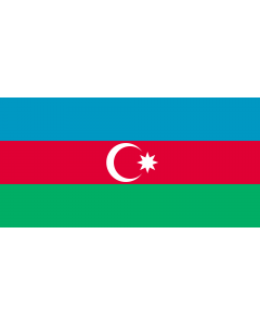 Bandera: Azerbaijan 1918 | 1918 version of Flag of Azerbaijan - variant | L Azerbaïdjan | Aserbaidschan | Dell Azerbaigian |  bandera paisaje | 1.35m² | 80x160cm 