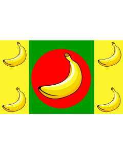 Flag: Banana republic |  landscape flag | 1.35m² | 14.5sqft | 90x150cm | 3x5ft 