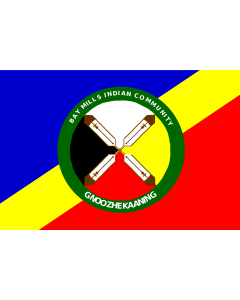 Flag: Bay Mills Indian Community |  landscape flag | 1.35m² | 14.5sqft | 90x150cm | 3x5ft 