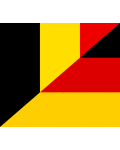 Bandera: Belgium and Germany | Hybrid of File Flag of Belgium |  bandera paisaje | 1.35m² | 110x120cm 