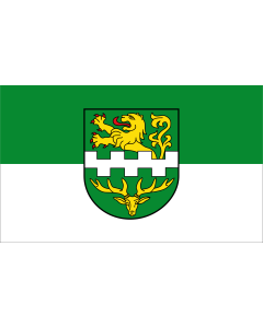 Flag: Bergisch Gladbach alternativ | Beschreibung der Flagge gemäß Hauptsatzung  Die Flagge hat in waagerechter Aufteilung die Farben grün-weiß-grün |  landscape flag | 1.35m² | 14.5sqft | 90x150cm | 3x5ft 