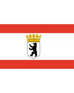 Flag: Historical state flag of Berlin  1954-2007 |  landscape flag | 1.35m² | 14.5sqft | 90x150cm | 3x5ft 
