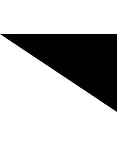 Flag: Black and white diagonal |  landscape flag | 1.35m² | 14.5sqft | 90x150cm | 3x5ft 