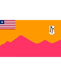 Flag: Liberian County of Bong, adopted in 1965 |  landscape flag | 1.35m² | 14.5sqft | 90x150cm | 3x5ft 