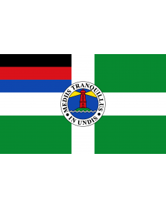 Flag: Town of Borkum |  landscape flag | 1.35m² | 14.5sqft | 90x150cm | 3x5ft 