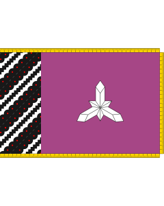 Flag: Borshchiv Raion, Ternopil Oblast, Ukraine |  landscape flag | 1.35m² | 14.5sqft | 90x150cm | 3x5ft 