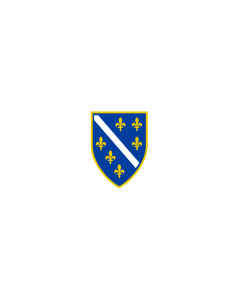 Flag: Bosnia and Herzegovina from 1992 to 1998 |  landscape flag | 1.35m² | 14.5sqft | 80x160cm | 30x60inch 
