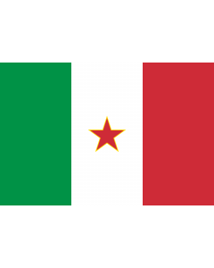 Flag: Brigate Garibaldi partigiane  1943-1945 | Versione vettoriale della bandiera delle Brigate Garibaldi partigiane |  landscape flag | 1.35m² | 14.5sqft | 90x150cm | 3x5ft 