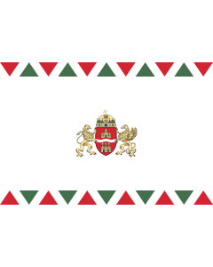Flag: Budapest since 15 September 2011 |  landscape flag | 1.35m² | 14.5sqft | 90x150cm | 3x5ft 