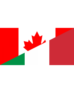 Bandera: Canada and Italy | Hybrid of File Flag of Canada |  bandera paisaje | 1.35m² | 80x160cm 