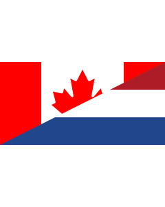 Flag: Canada and the Netherlands | Hybrid of File Flag of Canada |  landscape flag | 1.35m² | 14.5sqft | 80x160cm | 30x60inch 
