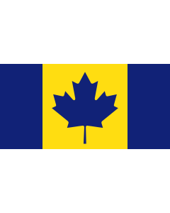 Tisch-Fahne / Tisch-Flagge: Canada  Michigan Wolverines | The maize and blue Michigan Wolverines colored Flag of Canada used to cheer on Stauskas 15x25cm