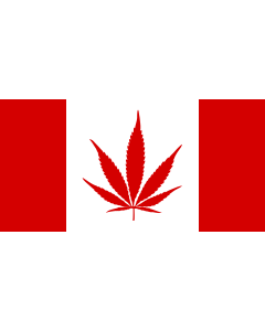 Flag: Canada Weed |  landscape flag | 1.35m² | 14.5sqft | 80x160cm | 30x60inch 