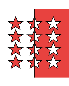 Flag: Canton of Valais 1802-1810 &amp; 1813-1815 |  1.35m² | 14.5sqft | 120x120cm | 45x45inch 