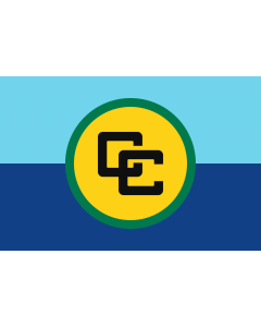 Flag: Caribbean Community |  landscape flag | 1.35m² | 14.5sqft | 90x150cm | 3x5ft 